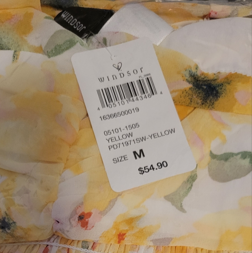 Windsor ▪︎NWT▪︎ - Floral Burst Ruffled Short Dress - Picture 4 of 8